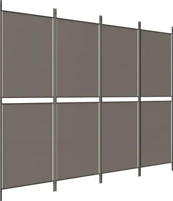 Obrázok produktu pre vidaXL 4-dielny paraván antracit 200x200 cm látka