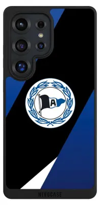 Produktbild von NIVOCASE Handyhülle für Samsung Galaxy S25 Ultra  Hülle NIVOpure Case Schwarz Arminia Bielefeld DSC Offizielles Lizenzprodukt