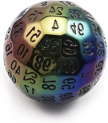Produktbild von Metrische Polygone-Tischspiele mit Aluminiumoberfläche - 45mm Durchmesser - Würfelrolle D100