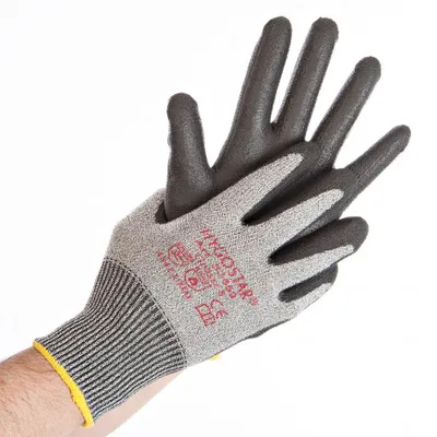 Immagine prodotto di 10x Hygostar 33619 10er Schnittschutzhandschuhe Cut Safe grau/schwarz Gr. 10/XLPoliuretanoBeschichtung Trägermaterial Nylon