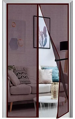 Produktbild von Fliegengitter Balkontür Magnet 75x200cm Braun Ohne Bohren Verstärkt