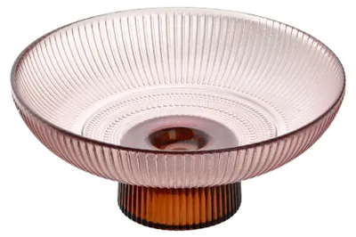 Productafbeelding van Glazen etagère, merk Mondex Daz, roze, 17x8 cm, 1 stuk