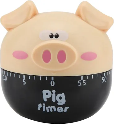 Produktbild von Niedlicher Cartoon-Schweinchen-Küchentimer, mechanischer Timer, Zähler für die Kochzeitmessung