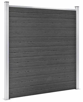 Produktbild von vidaXL Zaunelement Set WPC 1391x186 cm Schwarz