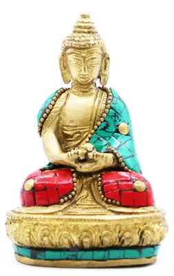 Imagen del producto de Figura de Buda de Latón - Amitabha - 9.5 cm