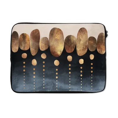 Produktbild von MuchoWow® Laptop Hülle 13 Zoll Gold - Abstrakt - Luxus Laptoptasche - Laptophülle - Sleeve - Rundumschutz