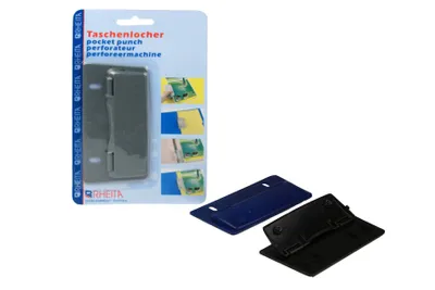 Produktbild von Taschenlocher Mini Locher mit Linealfunktion / Farbe: schwarz