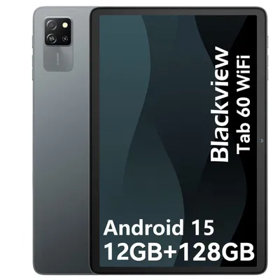 Produktbild von Blackview Tab60 WiFi, Android 15, 10", PC AI Tablet, 12GB(4+8) RAM + 128GB ROM (2TB TF), Octa Core WiFi 6, 1280 x 800 HD, Widevine L1, 5100mAh
