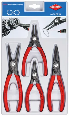 Image de Jeu de 4 pinces de précision pour circlips - KNIPEX - 002003SB