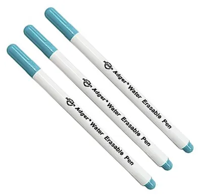 Image de Marqueur textile effaçable - Pour marquer les textiles - Turquoise 251 - Lot de 3