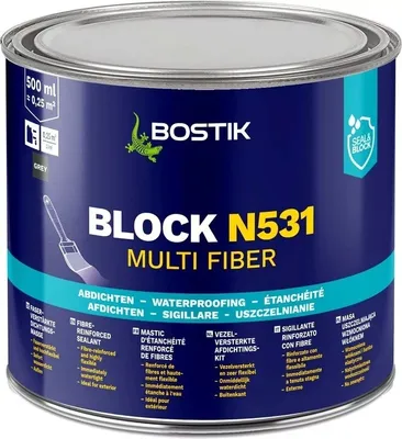 Produktbild von Bostik Block N531 Multi Fiber Faserverstärkte Dichtungsmasse 500ml Dose