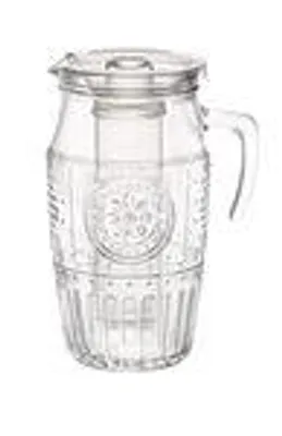 Obrázok produktu pre Bormioli Rocco Romantic Krug (Karaffe, Eisbehälter, Plastikdeckel, 1.8L, Glas)