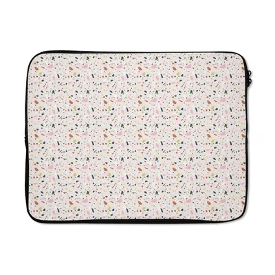 Produktbild von MuchoWow® Laptop Hülle 17 Zoll Laptoptasche Lehm - Muster - Terazzo - Zipper - Schutzabdeckung