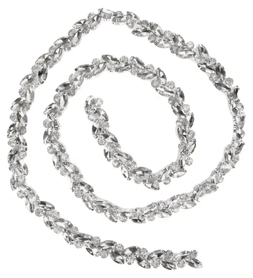 Produktbild von Pferdeauge Blumenkette Glas Diamant DIY Schnürsenkel Kleidung Dekoration ZubehörWeiß
