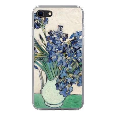 Produktbild von MuchoWow® Handyhülle Schutzhülle Hülle für iPhone SE 2022 Stilleben mit Schwertlilien - Vincent van Gogh Silikon Softcase Handy Hülle - Schutzhülle