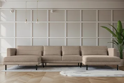 Produktbild von Kaiser Möbel Ecksofa DANI in U-Form,Stilvolles, stoff Poso Dunkelbeige
