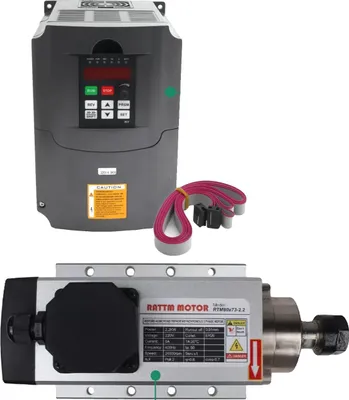 Image de Moteur de broche CNC, vitesse 24000 tr/min, 4 roulements à billes en céramique, Avec VFD