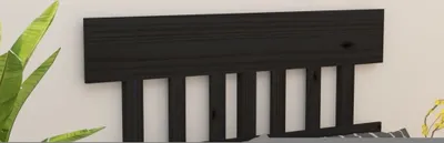 Produktbild von vidaXL Kopfteil Schwarz 123,5x3x81 cm Massivholz Kiefer - Kopfteil - Kopfteile - Bettkopfteil - Holzkopfteil