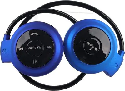 Image de Casque Bluetooth avec son stéréo (petit, universel, bleu)
