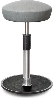 Produktbild von Sitz- Stehhocker Free Tall Hutsitz kvadrat Remix Hellgrau chrom /schwarz.