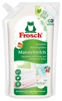 Zdjęcie produktu dla Frosch płyn do płukania tkanin mleko migdałowe sensitive wkład