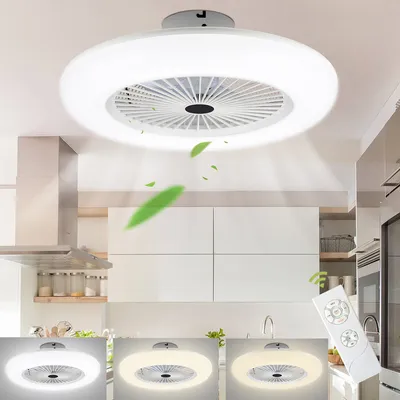 Produktbild von TolleTour Deckenventilator 80w Deckenlampe LED mit Beleuchtung Fan Smart-LED-Deckenleuchte Fernbedienung Timer Dimmbar Deckenleuchte Deckenlampe mit Fernbedienung 80w Lüfter