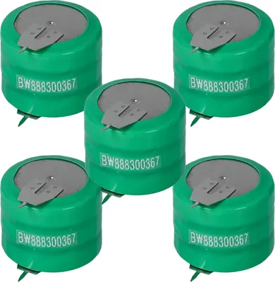Produktbild von vhbw 5x NiMH Ersatz Knopfzellen-Akku Typ V250H 250mAh 3,6V kompatibel mit Modellbau-Akkus, Solar-Leuchten uvm.