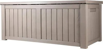Zdjęcie produktu dla Skrzynia XL z pokrywą - 454 L - Skrzynia ogrodowa - Skrzynia na poduszki - Skrzynia do przechowywania na zewnątrz - 1430x675x605 mm