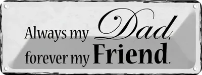 Image de vianmo Plaque en tôle 10x27 cm always my Dad forever my Friend