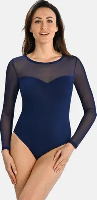 Immagine prodotto di Body Teyli in viscosa con rete Wiillow Donna 2407 blu XXL