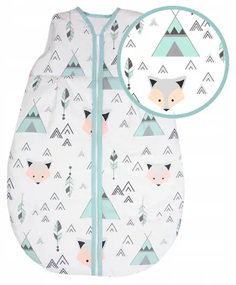 Produktbild von Ankras Baby-Schlafsack Ganzjährig 68-74 cm FOX Mint