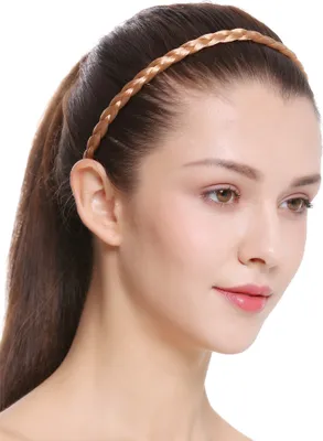 Produktbild von WIG ME UP Geflochtenes Haarband schmal Rotblond CXT-009-416
