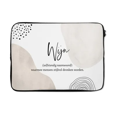 Produktbild von MuchoWow® Laptop Hülle 14 ZollZitate - Sprichwörter - Wein - Wein - Definition - Wörterbuch Laptoptasche - Laptoptasche - Stoßsicher - Schutzhaube