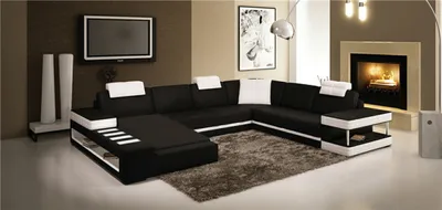 Produktbild von U Form Sofa Couch Polster Garnitur Wohnlandschaft Design Luxus Ecksofa Leder neu