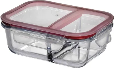 Produktbild von Küchenprofi 1001603500, Lunch container, Pubertät, Transparent, Glas, Rechteckig, 2 Taschen