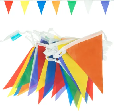 Zdjęcie produktu dla Goodymax® Łańcuch z proporczykami 7 m, mieszanka kolorów, poliester, materiał 14 x 20 cm