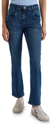 Productafbeelding van Cecil high-waist bootcut jeans, slim fit, donkerblauw, maat 33