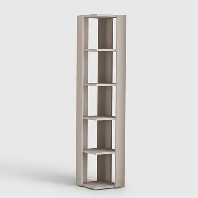 Produktbild von Nati Corner Eckregal, platzsparende Säulen-Bücherregal - Grau