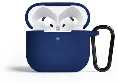 Immagine prodotto di Custodia in silicone Etteri per AirPods 4 – blu scuro