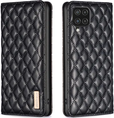 Obrázek produktu pro Galaxy A12 Case, Elegantní flipové kožené pouzdro Bookstyle Card Holder se stojánkem pro Samsung Galaxy A12 Black