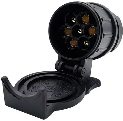 Image de Adaptateur universel pour caravane - Haute qualité - Noir - Adaptateur 13-7 pôles - Pour caravanes