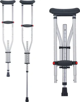 Obrázek produktu pro Berle - pomůcky pro chůzi pro seniory - berle pro dvojice do 136 kg - stabilní opora pro mobilitu