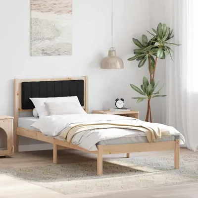 Obrázek produktu pro Maison Exclusive – postel s čalouněným čelem, černá, 90 x 200 cm