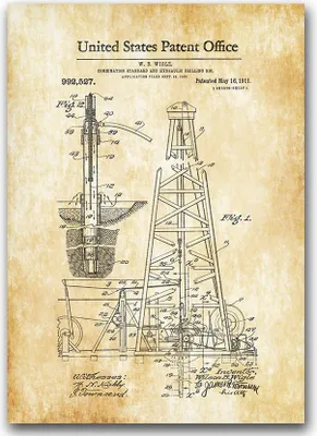 Produktbild von Poster - Canvas - Leinwand - 59,4 cm x 84,1 cm - Fotoposter - Leinwandkunst - Das Rigg Wigle US-Patent
