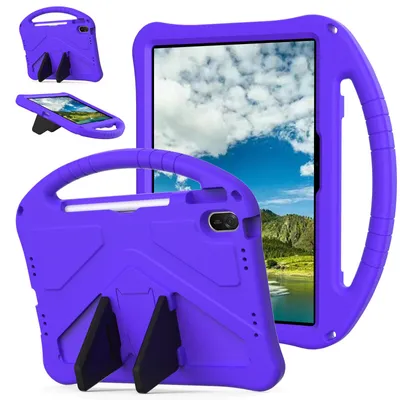 Image de Étui pour enfants pour Huawei MatePad 11,5 / MatePad 11,5 S 2026/2025/2024, étui en EVA léger et résistant aux chocs, avec support pliable et poignée. Couleur : violet