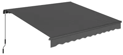 Obrázek produktu pro Zatahovací markýza, 10 m², tmavě šedá, ruční klika