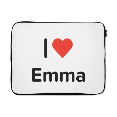 Produktbild von MuchoWow® Laptop Hülle 15 Zoll Ich liebe - Emma - Mädchen Laptoptasche - Laptoptasche - Sleeve - Rundum-Schutz
