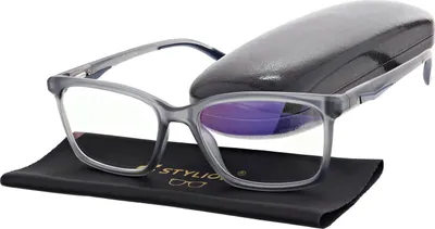 Obrázek produktu pro Pánské 175 Brýle na čtení a počítač s modrým světlem Antireflexní brýle STL281 Black/Red
