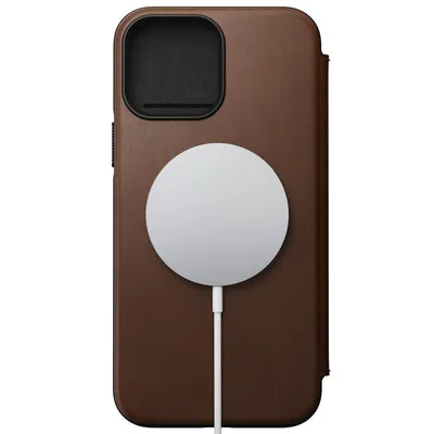 Produktbild von Nomad Rugged Folio Case MagSafe Brown Leather für Apple iPhone 12/12 Pro