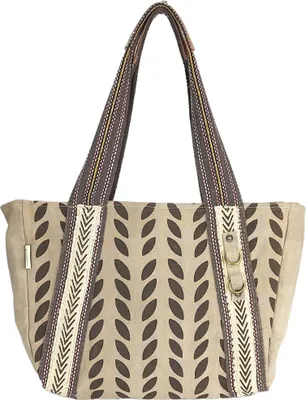 Produktbild von Sunsa Damen Handtasche. Braune Shopper in Vintage Stil. Schultertasche aus Canvas. Große Vegane Tasche Geschenk für Frauen